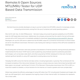Remote.ItがMTUツールをリリース プレスリリース