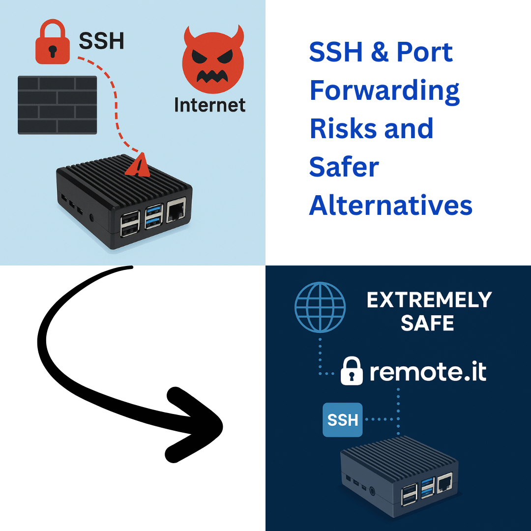 ポートフォワーディングを使用したSSHが危険な理由と、Remote.Itがネットワークを公開することなく、よりシンプルで安全な方法でデバイスにアクセスする方法をご紹介します。